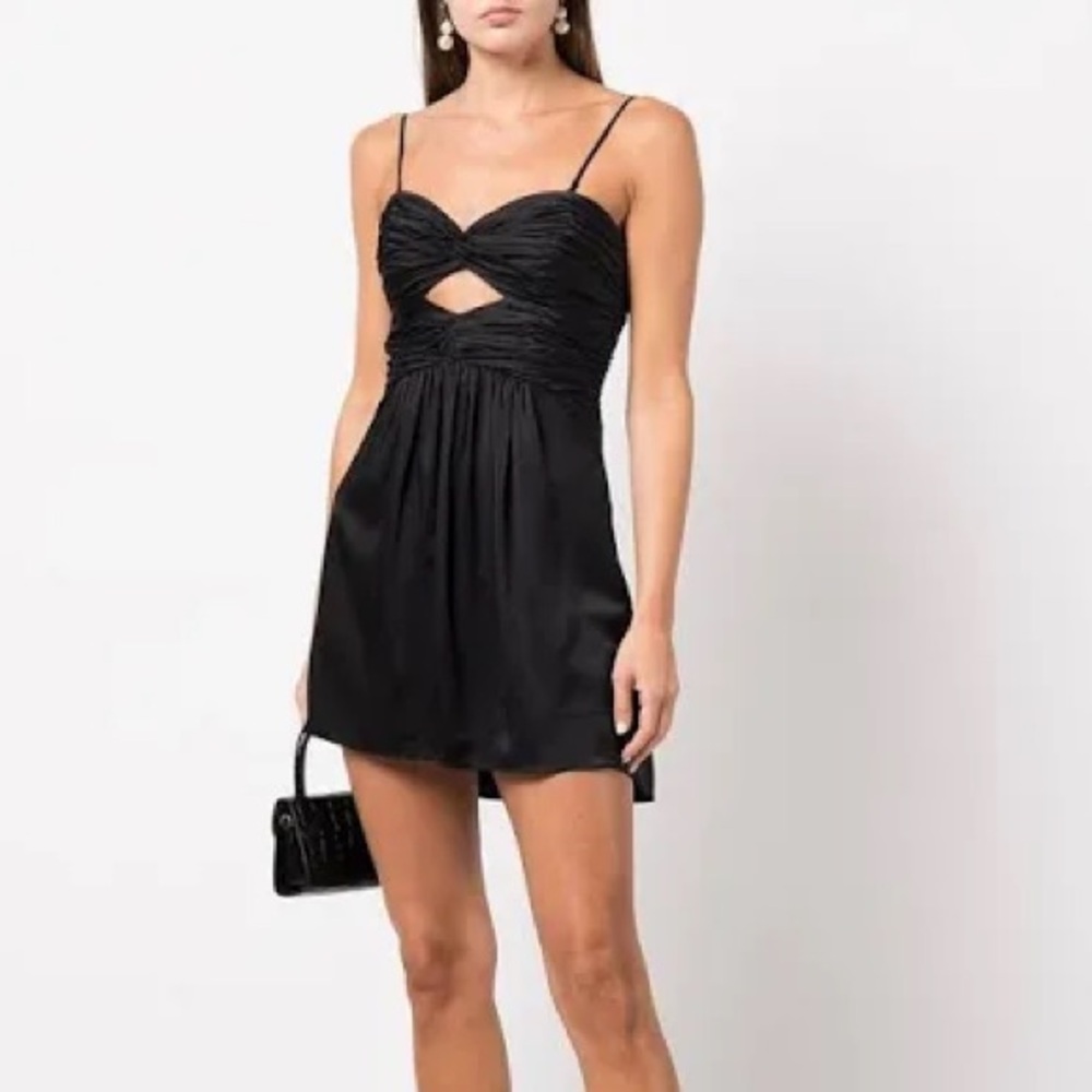Cinq A Sept Black Strapless Mini Dress